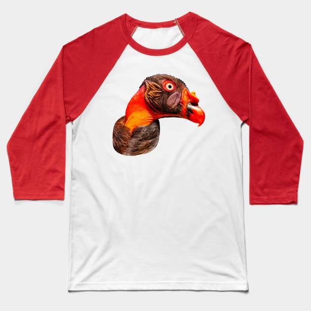 Portrait of the head of a King Vulture Baseball T-Shirt by dalyndigaital2@gmail.com